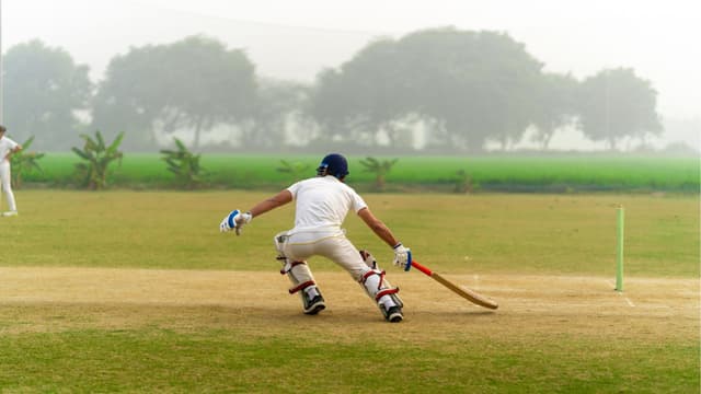 Cricket batsman running